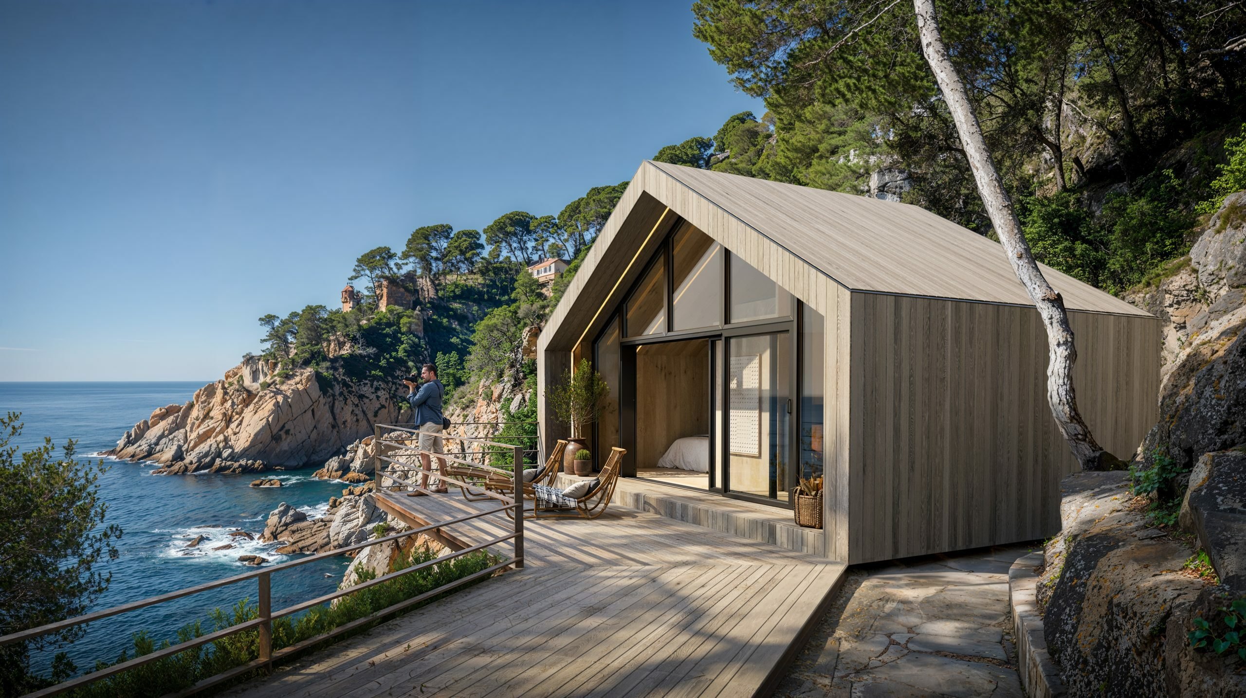 Vivienda modular Zenith integrada en un paisaje costero